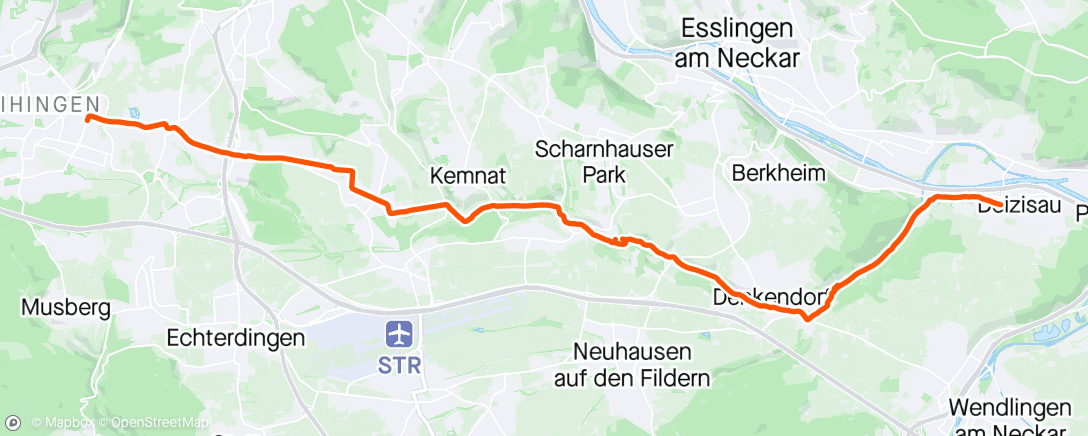 Mapa de la actividad, Radfahrt am Nachmittag