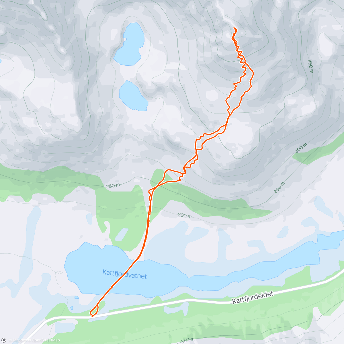 Map of the activity, 884 with daughter Vilde in powder ❄️ and sun ☀️