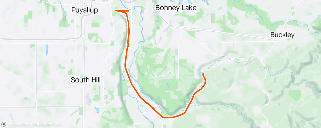 Map of the activity, Solo Lunch Ride