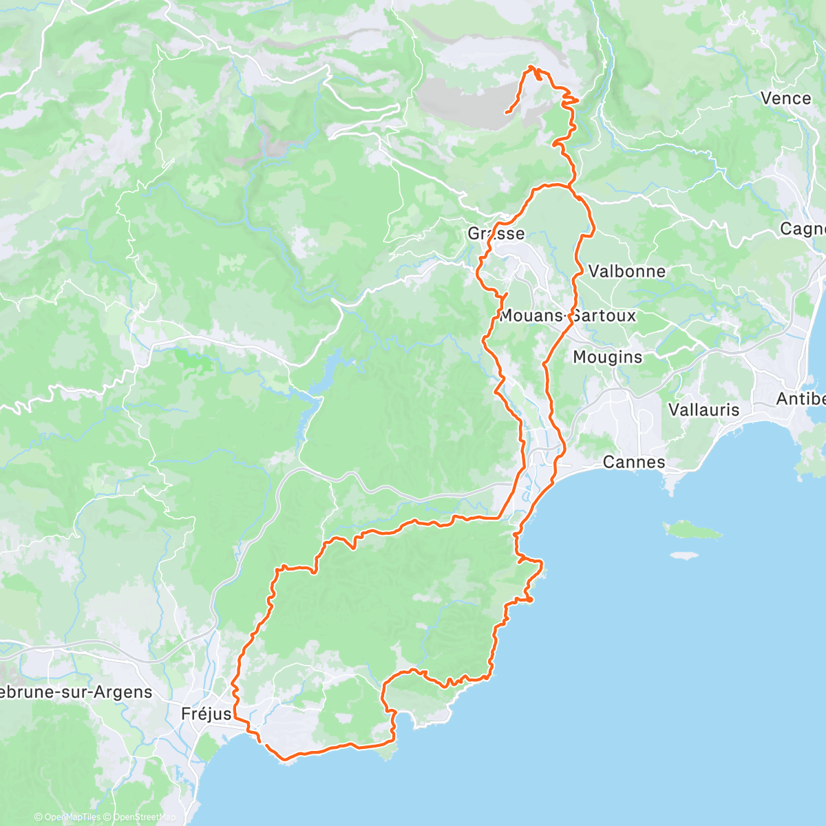 Mapa de la actividad (Lunch Ride)