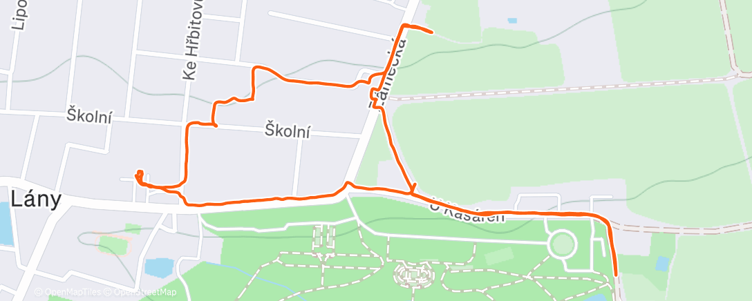 Map of the activity, Lány