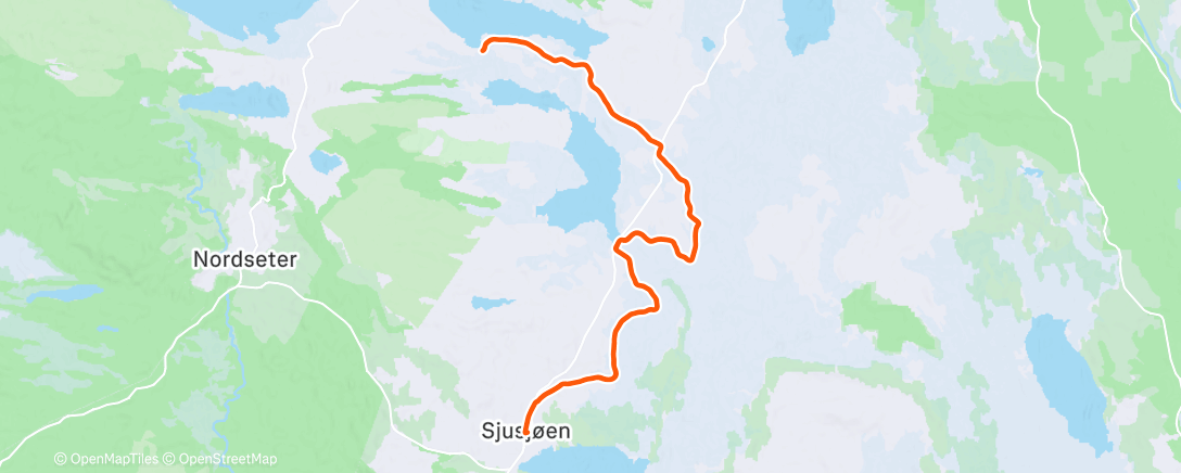 Map of the activity, Morning Nordic Ski