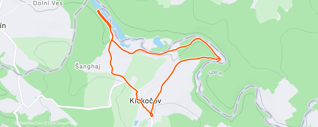 Map of the activity, Afternoon Walk