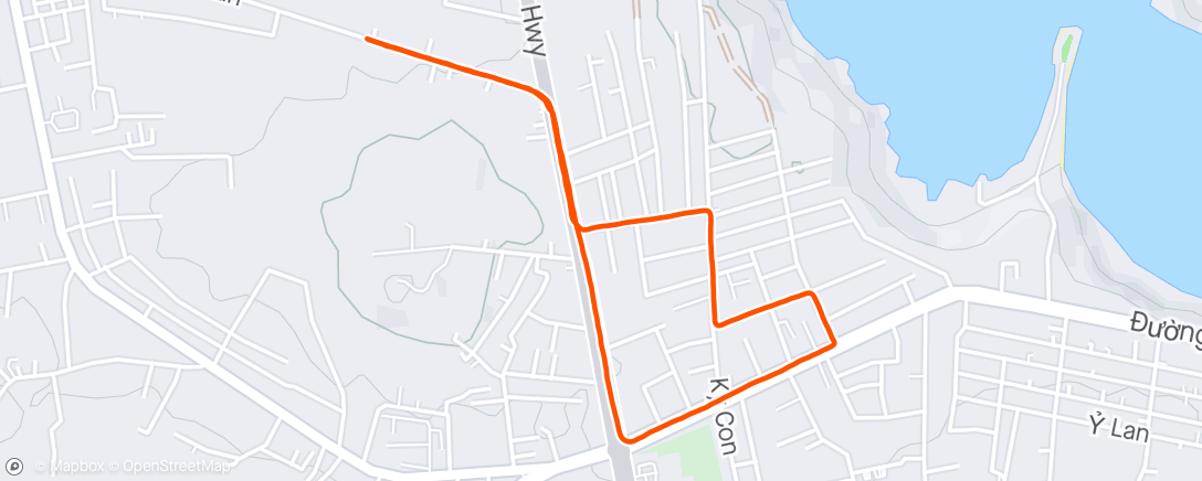 Map of the activity, Morning Run