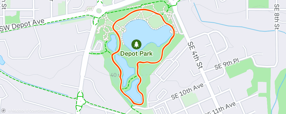 Map of the activity, Morning Run