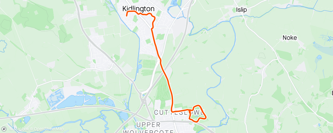 Map of the activity, Oxford Parkrun