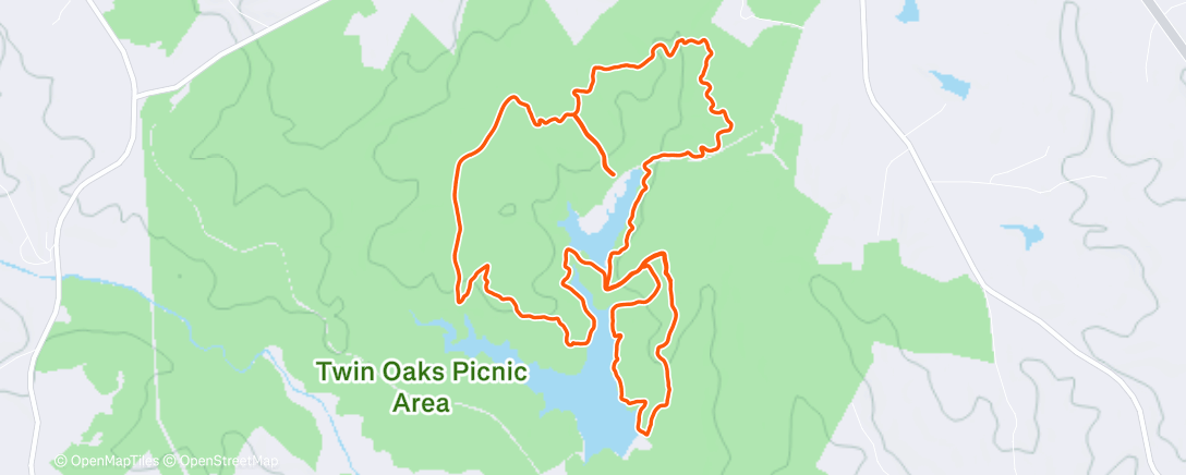 Map of the activity, Afternoon Mountain Bike Ride