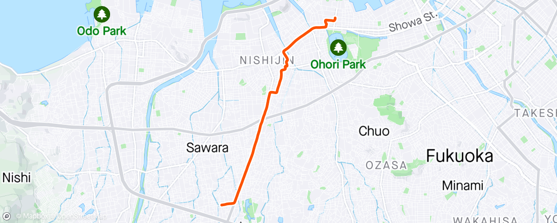 Map of the activity, 自転車通勤