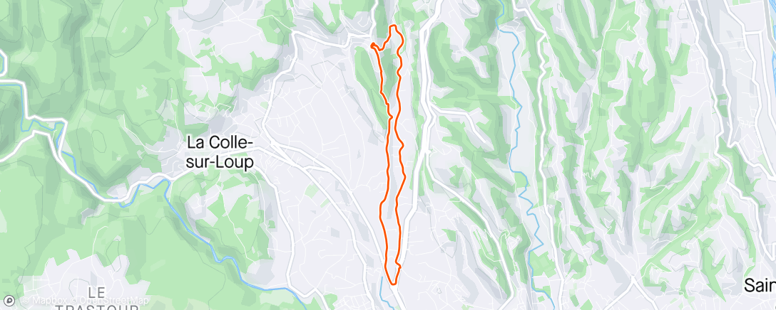 Map of the activity, Footing St Paul de Vence