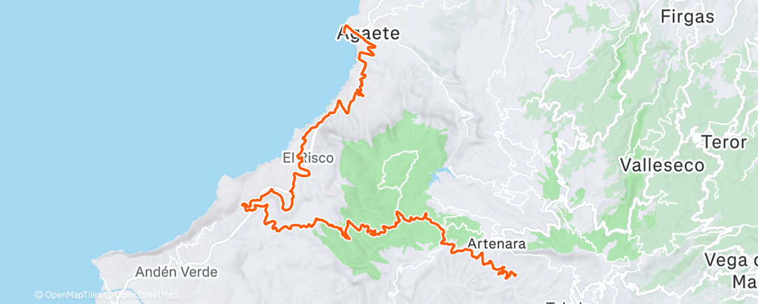 Карта физической активности (Dia 7.1: Bikepacking Canarias - Gran Canaria)