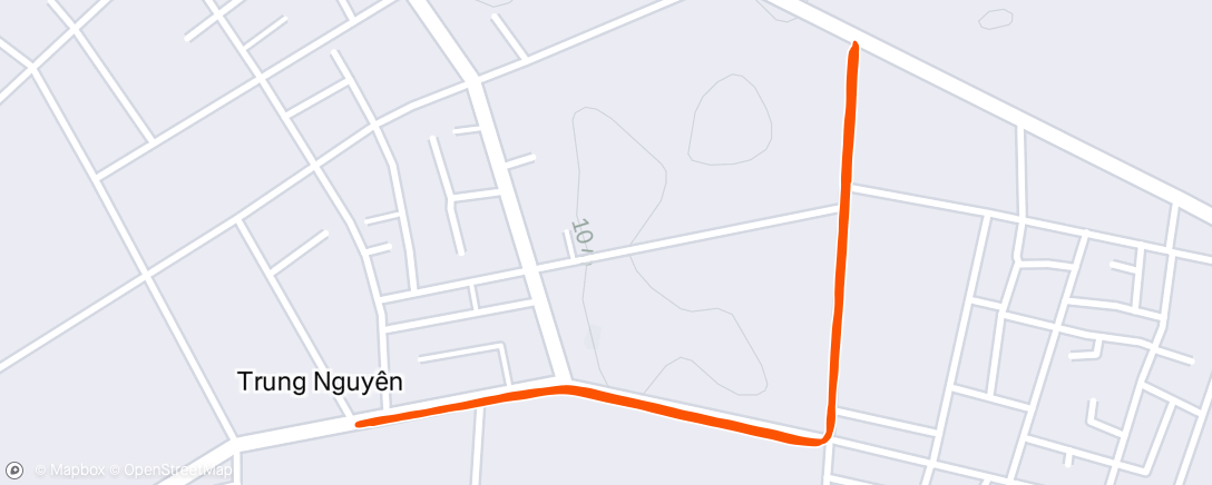 Map of the activity, Evening Run