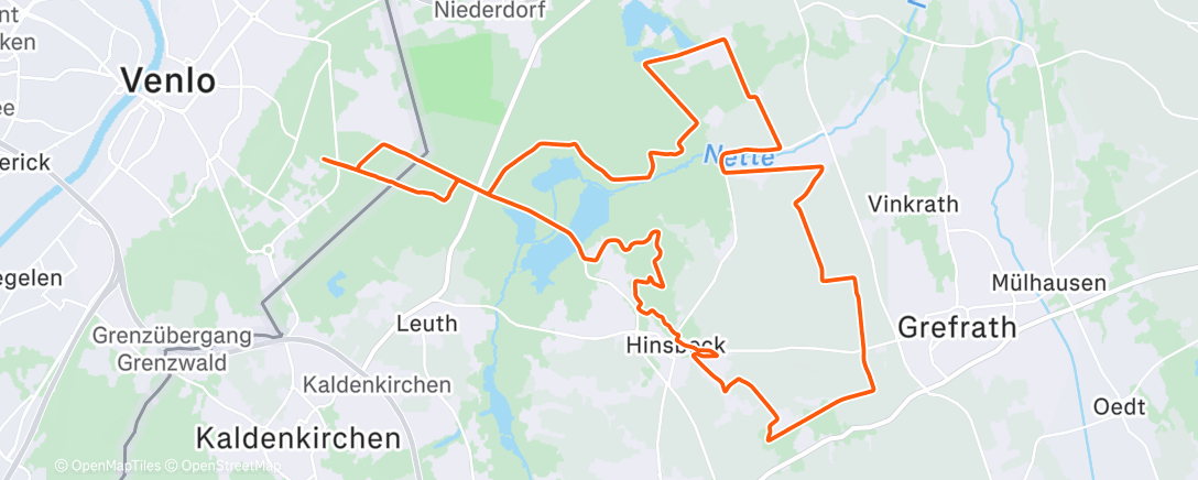 Map of the activity, Zonnig MTB ritje Duitsland