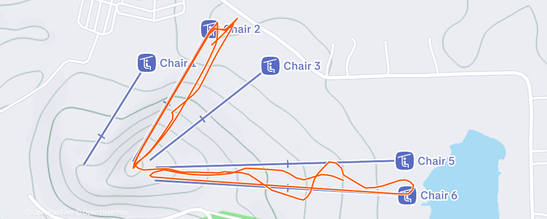 Map of the activity, First Laps at Pine Knob in Four Years