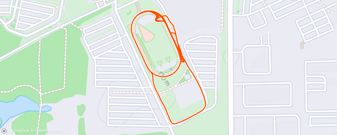 Map of the activity, 6 x 100m