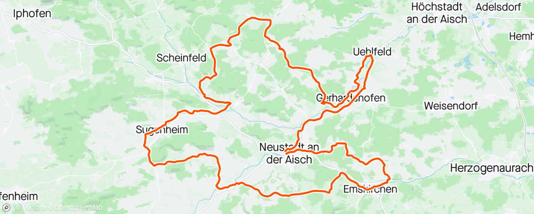 Map of the activity, RTF Neustadt/ Aisch