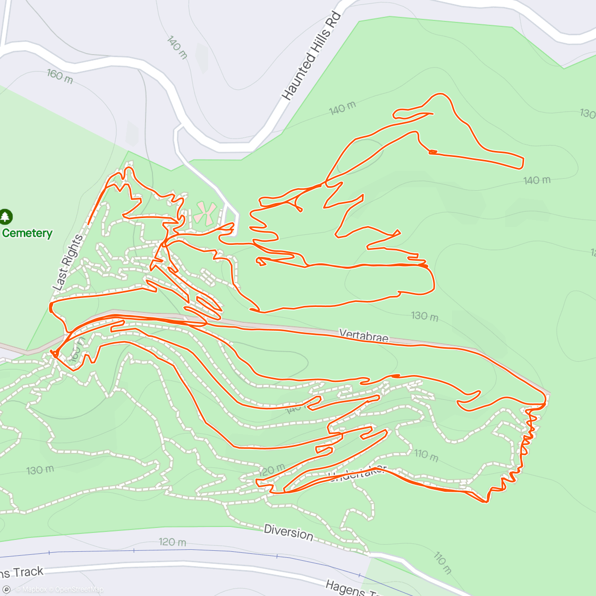Map of the activity, Haunted Hills