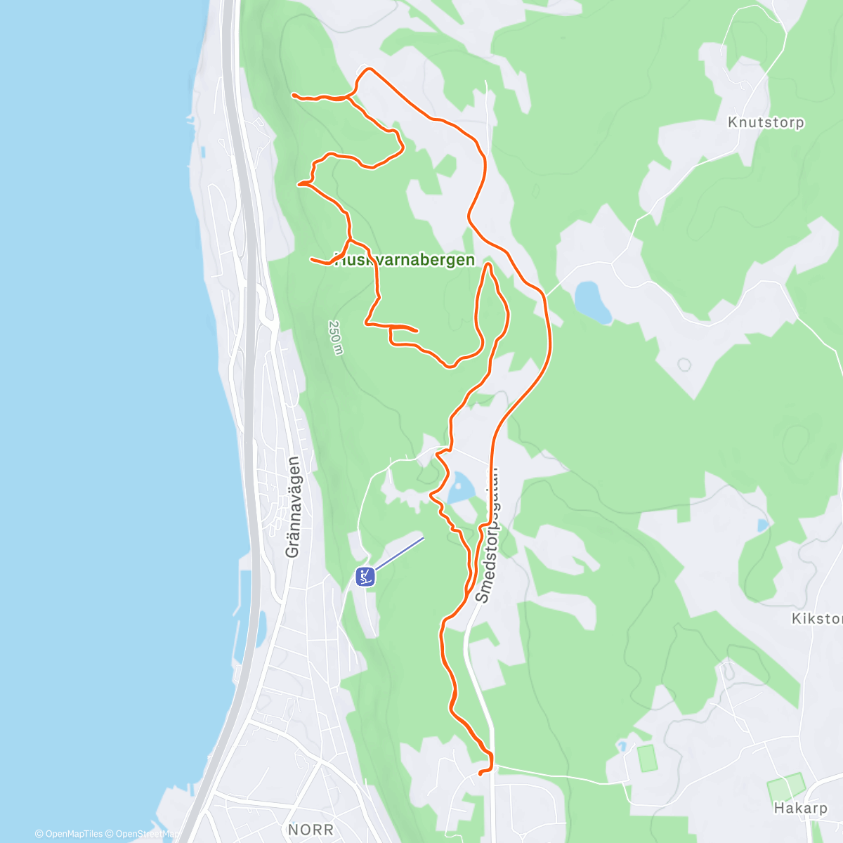 Map of the activity, Lite bergscykling i solskenet😍