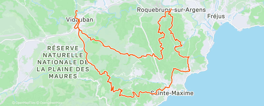 Map of the activity, Mountainbike-Fahrt am Morgen