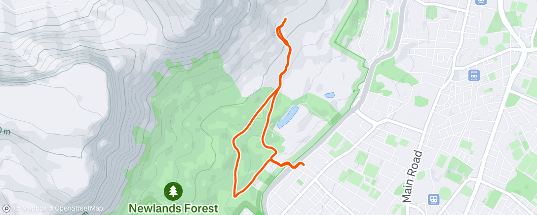 Map of the activity, Afternoon Run