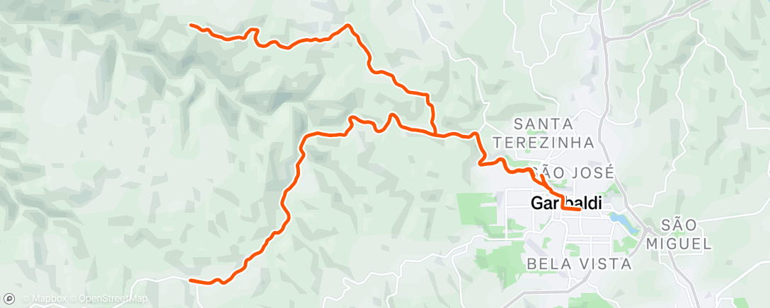 Map of the activity, Giro leve em Garibaldi