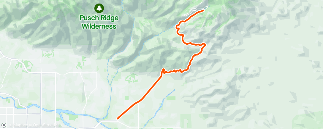 Map of the activity, Mt Lemmon to Middle Bear