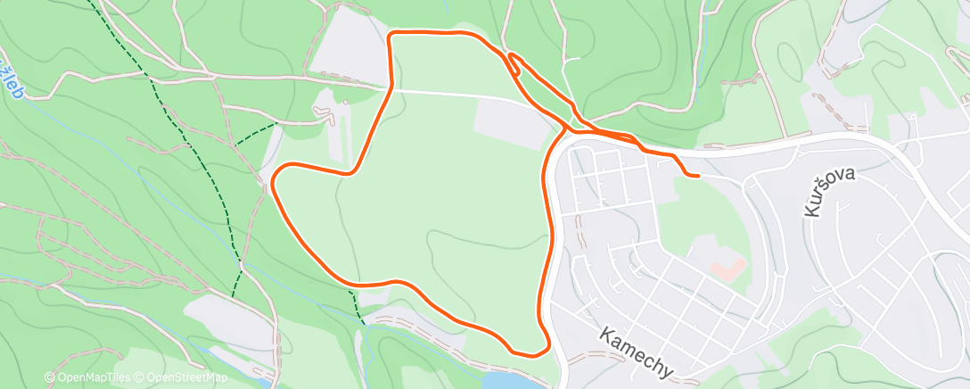 Map of the activity, Afternoon Walk