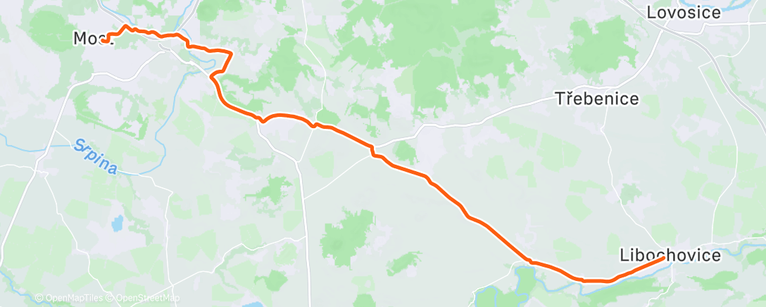 Map of the activity, Morning Ride