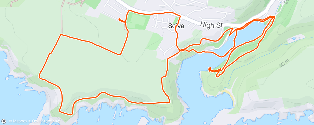 Map of the activity, Morning Run  and Swim with Mossy 🏃‍♂️🏊‍♂️🏃‍♂️🐶