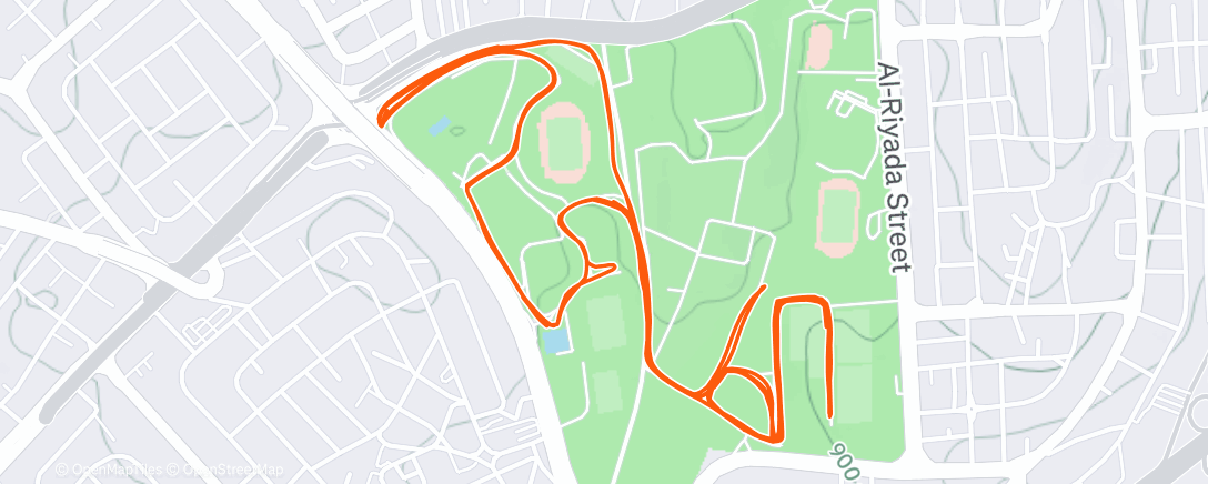Map of the activity, Morning Run