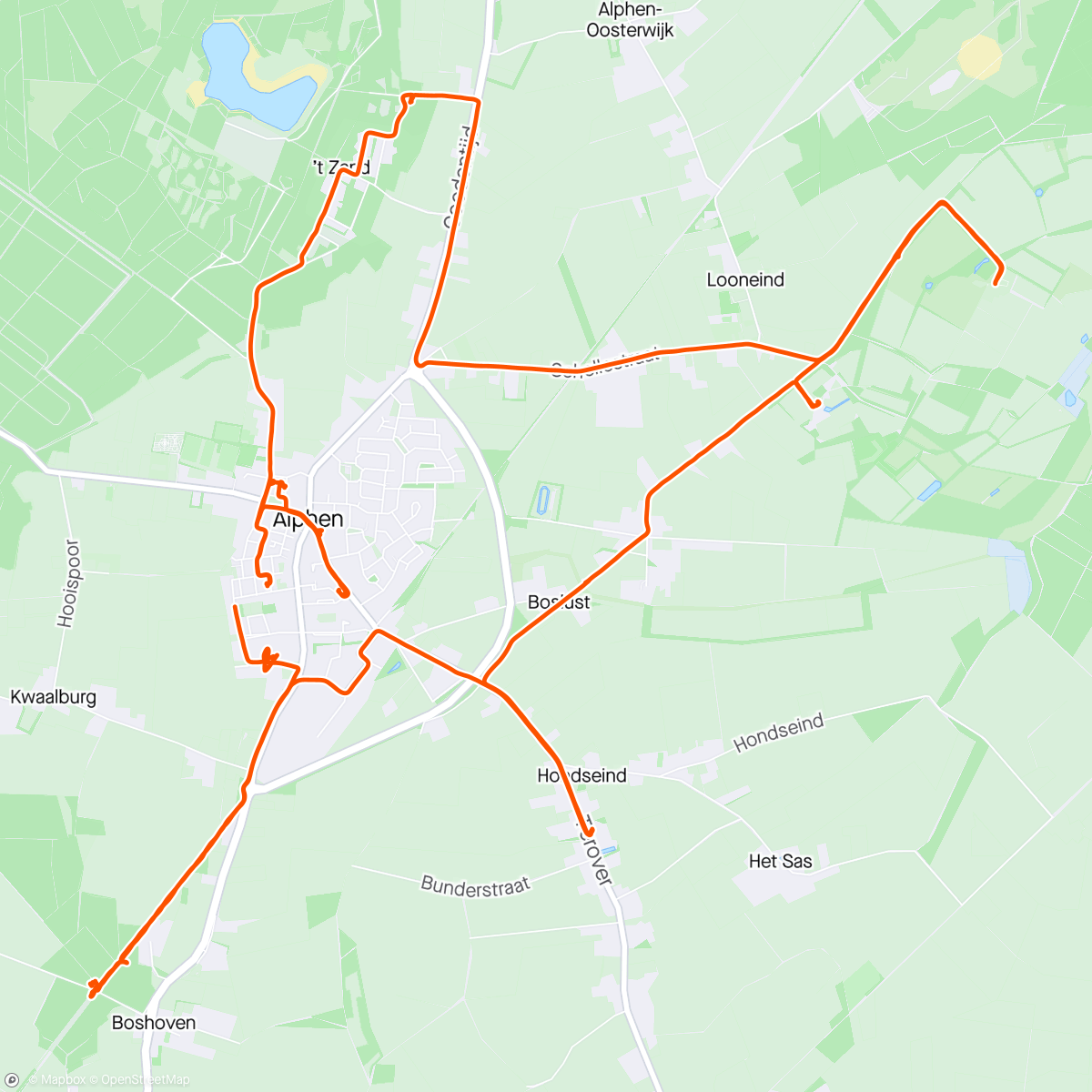 Map of the activity, Cultuurroute Alphen