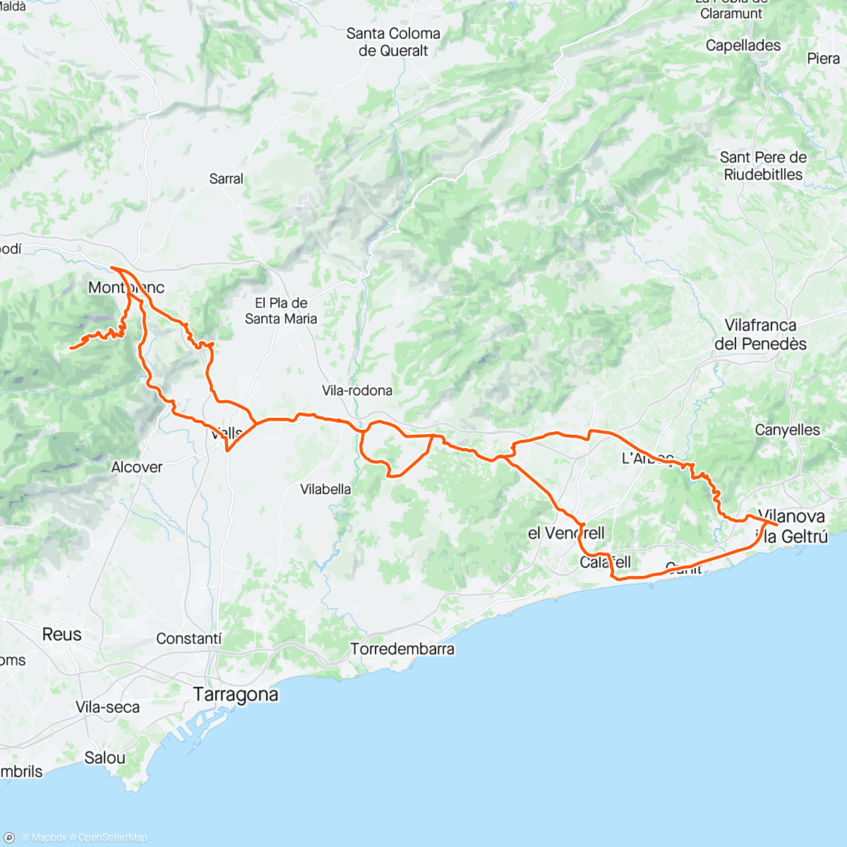 Map of the activity, Vilanova, Rojals,Vilanova