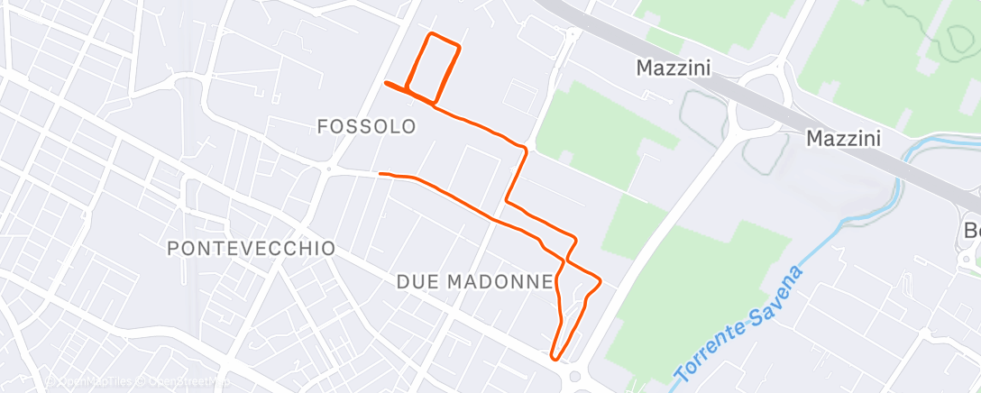 Map of the activity, Corsa serale