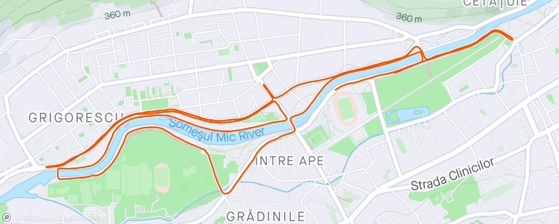 Map of the activity, 10k - Cluj Marathon