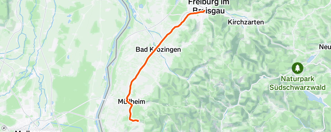 Map of the activity, Arbeitsweg (hin)