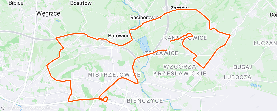 Map of the activity, Afternoon Ride