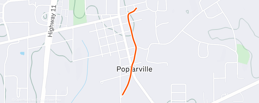 Map of the activity, After run walk