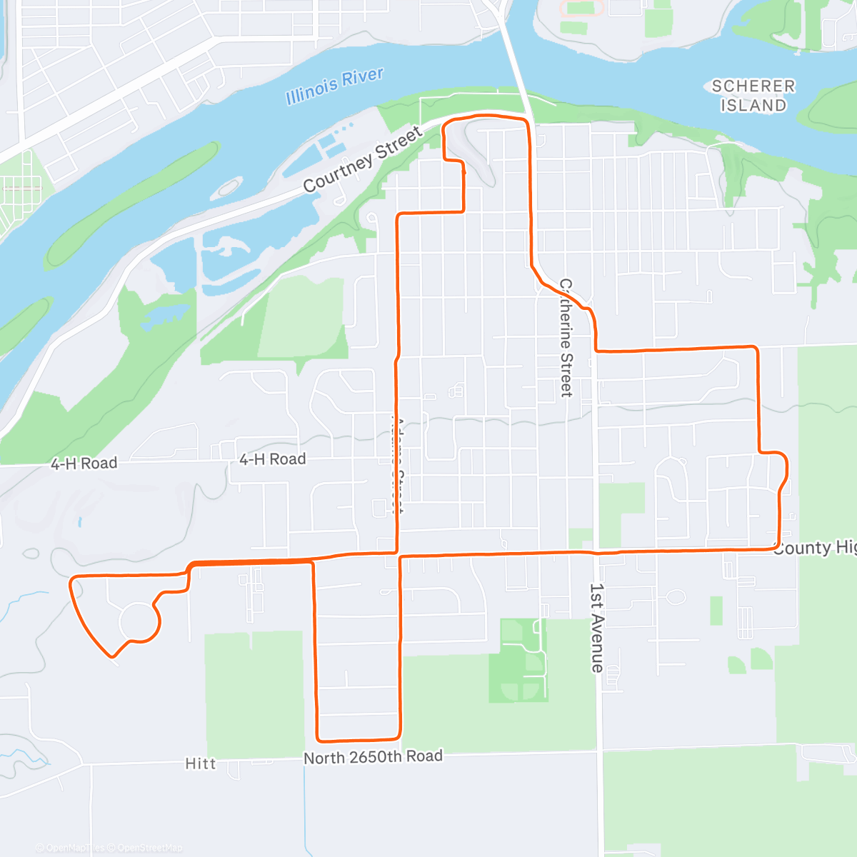 Map of the activity, Pounding Pavement