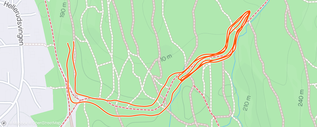 Map of the activity, Morning Run 3 x Hellerudkneika