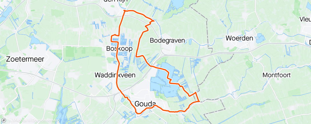 Map of the activity, Rondje Gouda