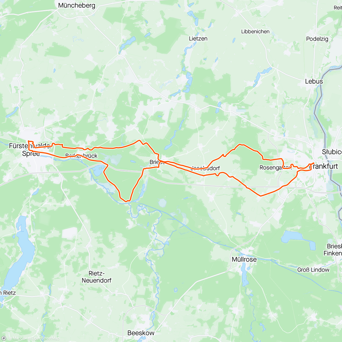 Map of the activity, Fürstenwalde Gravel