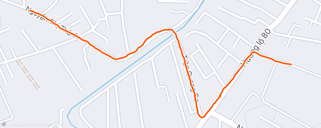 Map of the activity, Morning Run