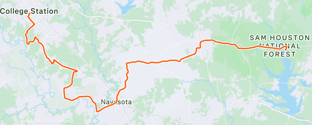 Map of the activity, Lunch Ride