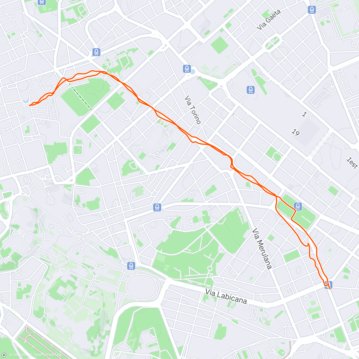Map of the activity, To the Trevi fountain and back ❤️‍🔥