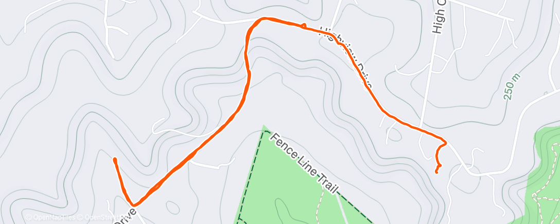 Map of the activity, Afternoon Walk