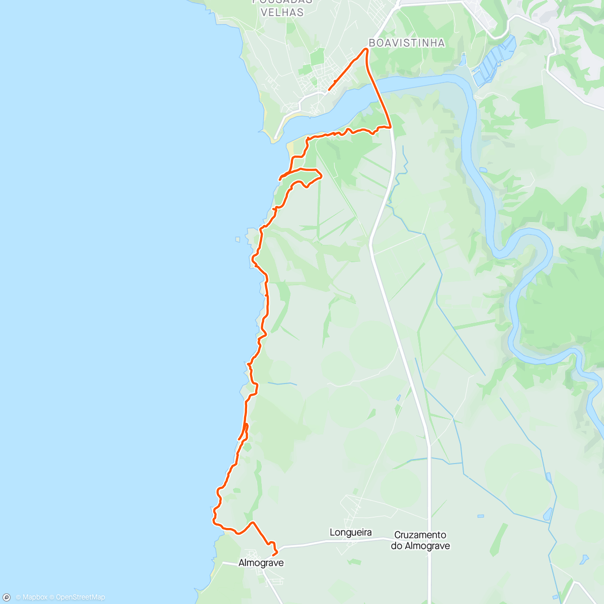 Map of the activity, Fisherman Trail - 2 Tappa - Vila Nova de Milfontes / Almograve