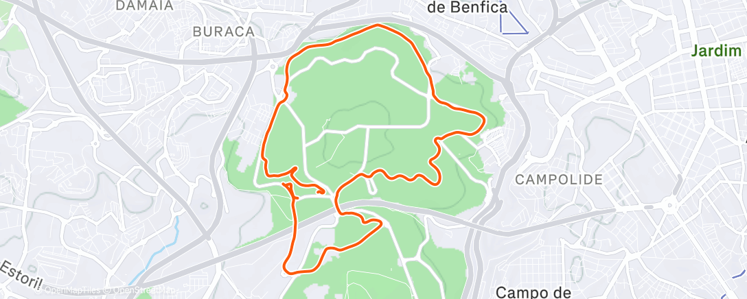 Map of the activity, Fartlek natalício