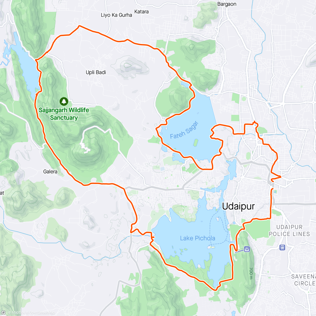 Map of the activity, Ride with goodbye by bicycle