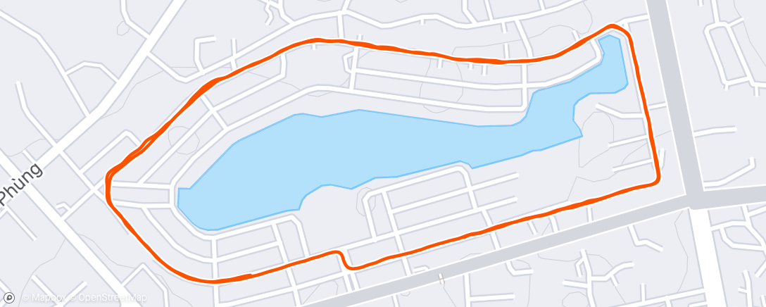 Map of the activity, Evening Run