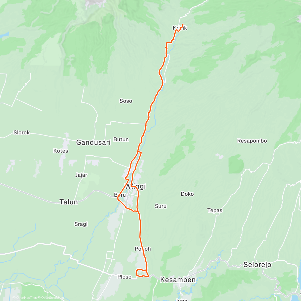 Map of the activity, Minggu rambut Monte