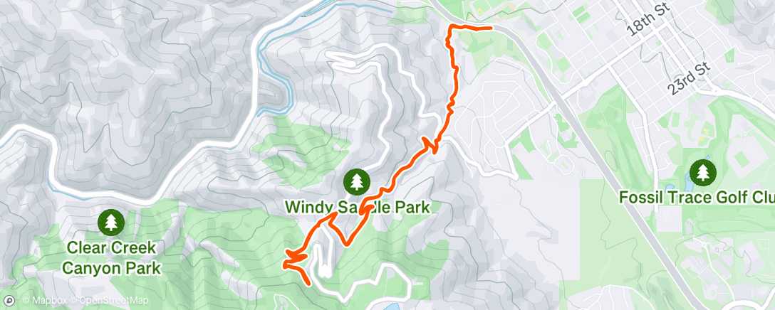 Map of the activity, Backpacking practice #25 pack